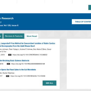 Most Read Articles in Circulation Research